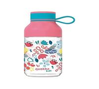 Quokka Bouteille Kids Ice Flowers – fabriquée en Ecozen, avec crochet en acier inoxydable – 430 ml