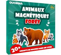 QUOKKA Jeu magnétique pour Enfants de 2 à 3 Ans - Jeu de forêt de 20 pièces et Plus, activité de Puzzle magnétique pour Les Tout-Petits dans Les Avions - Jouets éducatifs pour Les déplacements - Jeux
