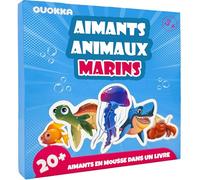 QUOKKA Jeu magnétique pour enfants de 2 à 3 ans - Puzzle magnétique de 20 pièces et plus pour les tout-petits en avion - Jeux de voyage sur le thème des créatures marines - Jouets éducatifs pour les d