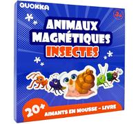 QUOKKA Jeu Magnétique pour Enfants De 2 À 3 Ans - Puzzle Magnétique De 20 Pièces Et Plus sur Les Insectes - Activité pour Tout-Petits en Avion - Jouets Éducatifs pour Les Déplacements