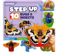 QUOKKA Jouet Puzzle Enfant de 2 à 3 Ans - Jeux d'Insectes de 3 à 5 Ans - 8 Formes d'animaux Realistes - 40 Grandes Pièces Puzzle pour Enfant - Bebe Cadeau Educatif pour Garçons et Filles