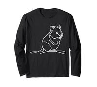 Quokka Line Art Minimalist Wildlife Dessin Animal Manche Longue