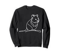 Quokka Line Art Minimalist Wildlife Dessin Animal Sweatshirt