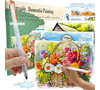 QUOKKA Lot de 10 Activités Peintures à l’Eau pour Alzheimer Seniors - Activités Manuelles avec Souvenirs de la Ferme - Jeux Cognitifs Alzheimer - Cadeau pour Personnes Âgées Atteintes de Démence