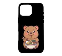 Quokka Manger des Nouilles Ramen Mignon Kawaii Animal Coque pour iPhone 16 Pro Max
