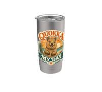 Quokka My Day Happy Australian Beach Coucher de soleil Gobelet isotherme en acier inoxydable double paroi
