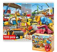 QUOKKA Puzzle 100 Pieces pour Enfants - Solo Puzzle Enfant dès 4 5 6 Ans - Jouet pour Apprendre Les Voitures pour Filles et Garçons - Jeux Cadeau pour Filles et Garçons 7 8 9