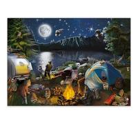 QUOKKA Puzzle 1000 Pièces pour Adultes Et Enfants Plus Âgés - Puzzle D'Activité Feu De Camp pour Hommes Et Femmes - Jouets Colorés pour Enfants De 8 À 12 Ans - Cadeau De Jeu Familial