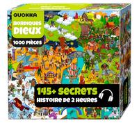 QUOKKA Puzzle 1000 Pièces pour Adultes Mythories Dieux Anciens Nordiques - Boîte Premium avec Défis Supplémentaires Amusants - Idéal pour Se Détendre - Stimuler Sa Créativité Et Offrir en Cadeau