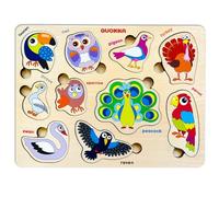 QUOKKA Puzzle Bois Enfant 1 2 3 Ans - Jeux Montessori en Bois avec Oiseaux - Bebe Puzzle Enfant 18 Mois - Jouet Éducatif Cadeau pour Garçons et Filles 2 3 4 Ans