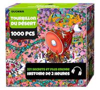 QUOKKA Puzzle de 1000 pièces pour adultes et adolescents - Tourbillon du désert pour adultes avec secrets cachés et histoire audio - Jeu de puzzle visuel détaillé pour se concentrer et se détendre