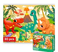 QUOKKA Puzzle Enfant de 3 à 5 Ans - Puzzle 30 Pièces pour Enfant de 2 à 4 Ans - Puzzles Éducatif Dinosaures pour Enfant de 4 à 6 Ans - Jouets Éducatif Cadeau pour Garçons et Filles 2 3 4 5 Ans