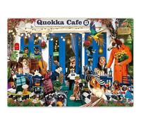 QUOKKA Puzzle pour Adultes 500 Pièces - Thème Terrasse de Café Parisien, Illustration Originale Faite Main, Pièces Uniques à Forte Adhérence, Finition Mate, Certifié FSC Recyclable