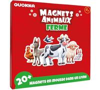 QUOKKA Puzzles magnétiques de voyage pour les tout-petits de 1 à 3 ans - Jeu de ferme de plus de 20 pièces avec livret de jeu extra-long - Jeu de voyage amusant pour les enfants de 3 à 5 ans - Aimants
