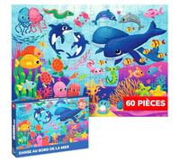 QUOKKA Puzzles pour Enfants De 3 À 4 Ans - Puzzles De 60 Pièces pour Enfants De 5 À 6 Ans - avec des Animaux Marins - Jeu Éducatif - D'Âge Préscolaire
