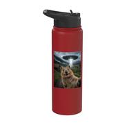 Quokka Selfie avec Alien UFO Funny Meme Stainless Steel Insulated Water Bottle