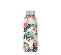 Quokka Solid - Jungle Flora 510 ML | Bouteille d'eau en Acier Inoxydable avec Isolation par Double Paroi |Gourde Reutilisable sans BPA - maintient Le Liquide Froid jusqu'à 24h, Chaud jusqu'à 12h