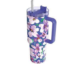 Quokka Stream | Mug isotherme en acier inoxydable Motif fleurs XL 1200 ml
