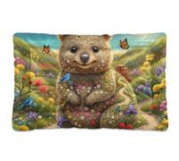 Quokka Tapis de cage lavable antidérapant doux et confortable pour chiens de petite, moyenne et grande taille, 91,4 x 61 cm