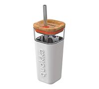 Quokka Verre avec Paille et Housse en Silicone Inner Graffiti 540 ML, Noir, Unique
