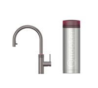 Quooker BE Flex Round Robinet d'eau bouillante - bec pivotant & extractible - réservoir PRO3 - eau bouillante - gunmetal 3XGME-BE