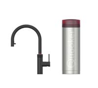 Quooker BE Flex Round Robinet d'eau bouillante - bec pivotant & extractible - réservoir PRO3 - eau bouillante - noir 3XBLK-BE