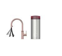 Quooker flex robinet d'eau bouillante - bec pivotant et extractible - réservoir Combi - eau chaude / bouillante - cuivre rose 22XRCO