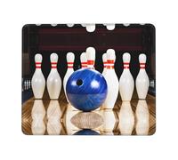 quopvn Tapis de souris lavable avec base en caoutchouc antidérapant pour ordinateur portable Motif bowling