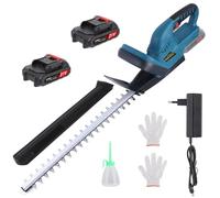 Quorium Taille-Haies sans Fil 20V: 510mm Taille Haie Electrique avec Batterie 2 x 2Ah et Chargeur Rapide, Taille haie Thermique 16mm dégagement de Lame, avec Lame de Scie Asymétrique Double Action