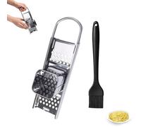 Quorumsg Râpe à Spaetzle, Râpe à Spätzle Acier Inoxydable avec Glissière pour la Pâte, Robuste et Durable Plaque à Spätzle avec Pinceau à Pâtisserie, pour Spätzles et Boutons