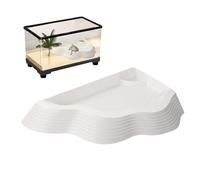 Quorvex Bac Alimentaire pour Reptiles | Bac De Baignoire Anti-Dérapant pour Tortue avec Rampe Texturée - Bassin De Bain pour Lézard Dragon Serpent Et Gecko