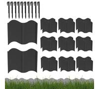 Quorvex Bordure Décorative de Jardin | Bordure De Pelouse Flexible 20 Pièces,Clôture de Amovible et Flexible pour l'Allée, Le Jardin, l'Entrée, Le Parterre