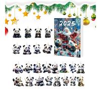 Quorvex Calendrier de l'Avent 2025, 24 jours 2D Panda Charm Calendrier de l'Avent 2025 - Jolie décoration d'intérieur pour enfants et adultes Branches d'arbre intérieur extérieur cour entrée