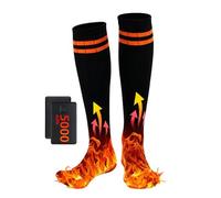 Quorvex Chaussettes Chauffantes Rechargeables - Bas Chauffants Contrôle par Application - 5000 mAh Rechargeable Chaussettes Chauffantes pour Femmes,pour la Randonnée Le Camping l'hiver Le Froid la