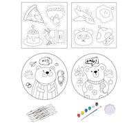 Quorvex Coffret Artistique de Peinture en Mousse,Papier Magique À Peindre en Mousse Dessin 3D | Toile à Dessiner pour avec Éponge Activée par Eau pour Artisanat, Cartes de Vœux, Classe et