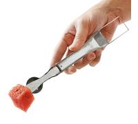 Quorvex Coupe Pastèque Inoxydable, Trancheur De Fruits En Acier Inoxydable, Trancheur Fruit Manuel Antidérapant avec Fourchette pour Salade de Fruits Cuisine Pique-nique
