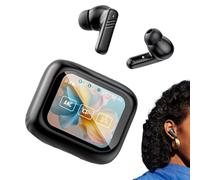 Quorvex Écouteurs sans fil, écouteurs intra-auriculaires légers, contrôle tactile, boîtier de chargement antibruit, longue durée de vie de la batterie, écouteurs pour étudier, courir, faire du vélo