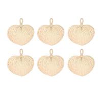 Quorvex Éventail Portatif En Raffia, Style Campagne Feuilles de Palmier Manuel, Décoration De Table Tressée Artisanale Pour Jours Chauds Fêtes Et Mariages