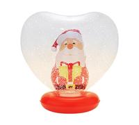 Quorvex Grandes Boules de Noël Gonflables | Décorations de Fêtes Lumineuses en Forme de Cœur,Sphère Décorative Gonflable avec Figurine Intérieure et Télécommande,pour Jardin Piscine Pelouse Porche