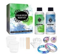 Quorvex Kit Résine Époxy 2X90ml,Résine De Coulée Transparente - Durcisseur Anti-Jaunissement Auto-Nivelant Brillant Rapide pour Réparation Bijoux Art Table Rivière
