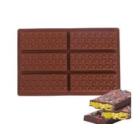 Quorvex Moule À Barres Chocolat En Silicone | Moule Chocolat Fourré Réutilisable En Silicone - Accessoire Cuisson Antiadhésif 6 Cavités Pour Desserts Fondants Brownies Caramels