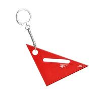 Quorvex Règle triangulaire en métal, outil de mesure triangulaire - Petit rapporteur portable - Outil de mesure Portable avec porte-clés, rapporteur de règle à 90/45 degrés en métallique pour la