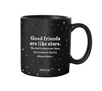 Quotable bons amis sont comme des étoiles - vieux dicton Mug 396,9 gram