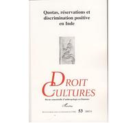 Quotas, réservations et discrimination positive en Inde - Collectif - L'harmattan - broché - Revue