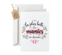 quotedazur Café-Croissant - Carte Annonce Grossesse Future Grand-mère | Future mamie 2026-2027, Cadeau personnalisé original, Tu vas etre mamie