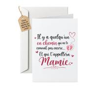 quotedazur Café-Croissant - Carte Annonce Grossesse Future Grand-mère | Future mamie 2026-2027, Cadeau personnalisé original, Tu vas etre mamie