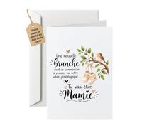 quotedazur Café-Croissant - Carte Annonce Grossesse Future Grand-mère | Future mamie 2026-2027, Cadeau personnalisé original, Tu vas etre mamie