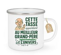 quotedazur Café-Croissant - Mug Cette Tasse Est Pour Le Meilleur Grand-père De L'univers - Blanc/emaille