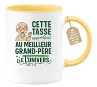 quotedazur Café-Croissant - Mug Cette Tasse Est Pour Le Meilleur Grand-père De L'univers - Jaune/céramique