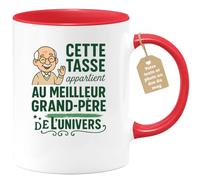 quotedazur Café-Croissant - Mug Cette Tasse Est Pour Le Meilleur Grand-père De L'univers - Rouge/céramique